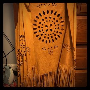 Faux suede vest